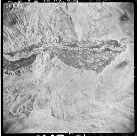 La fotografía de la area de Toro Muerto del año 1955. Fuente: Servicio Aerofotográfico Nacional